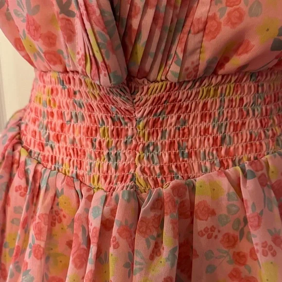 Pink Floral Ruffle Dress - Picture 7 of 9